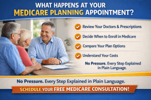Medicare planning appointment in New Braunfels Texas showing what to expect when meeting with a local Medicare agent